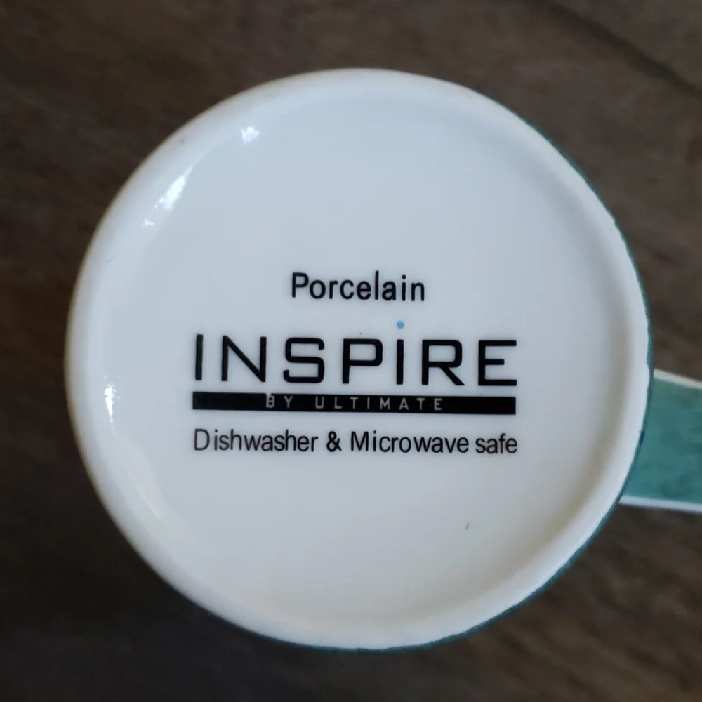 Set of 2 Porcelain Mugs and Matching Coasters